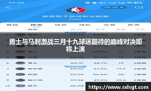 勇士与马刺激战三月十九球迷期待的巅峰对决即将上演